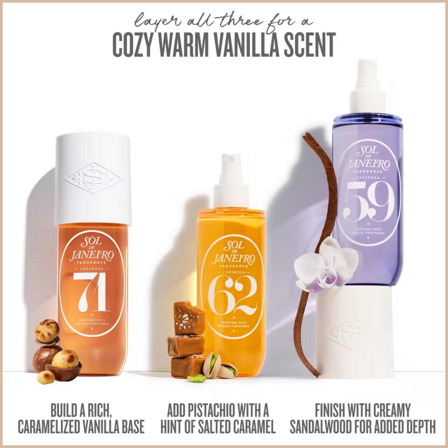 Cheirosa 71 Hair & Body Perfume Mist – Warm Amber Gourmand & Cozy Vanilla Fragrance