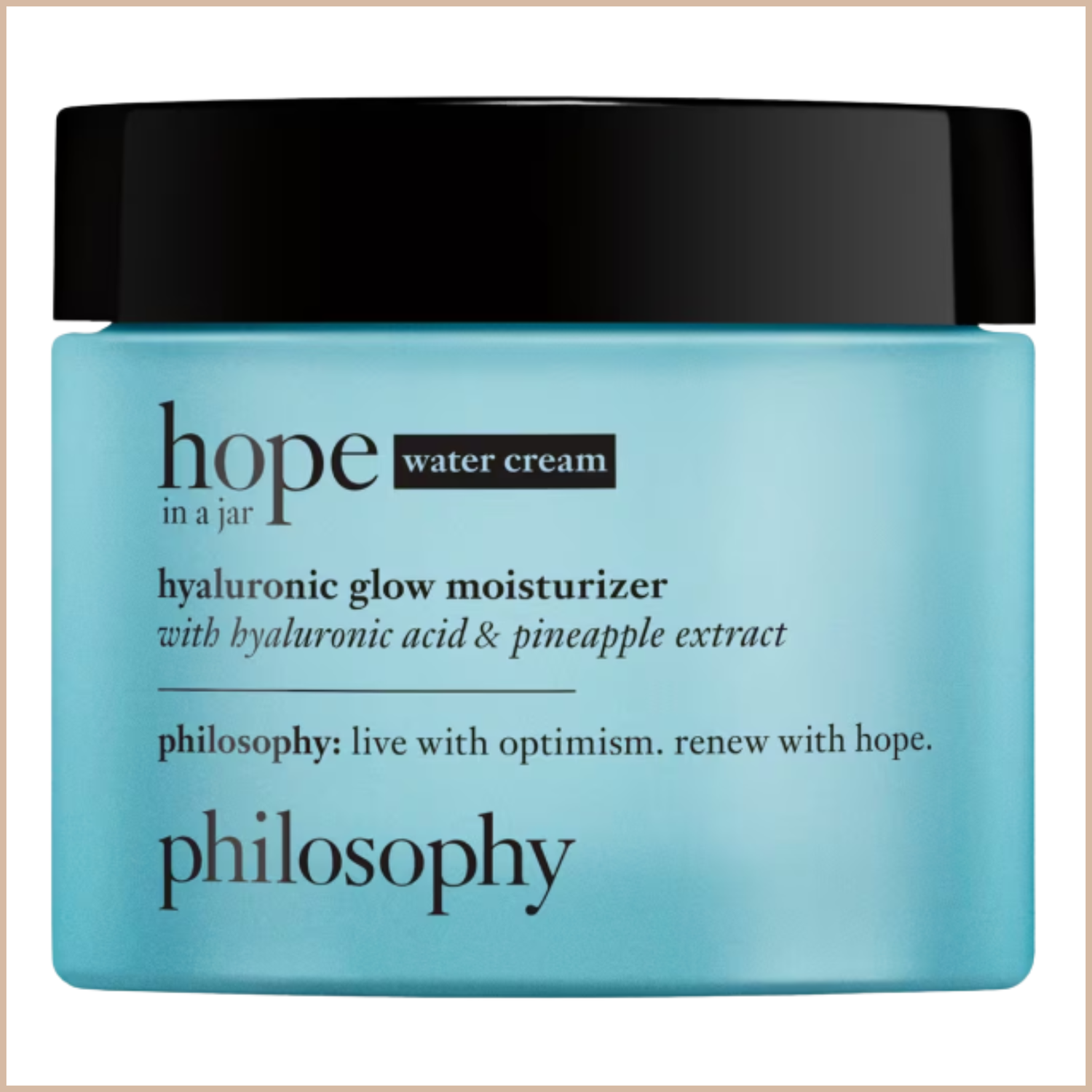 Hope In A Jar Water Cream Hyaluronic Glow Moisturizer