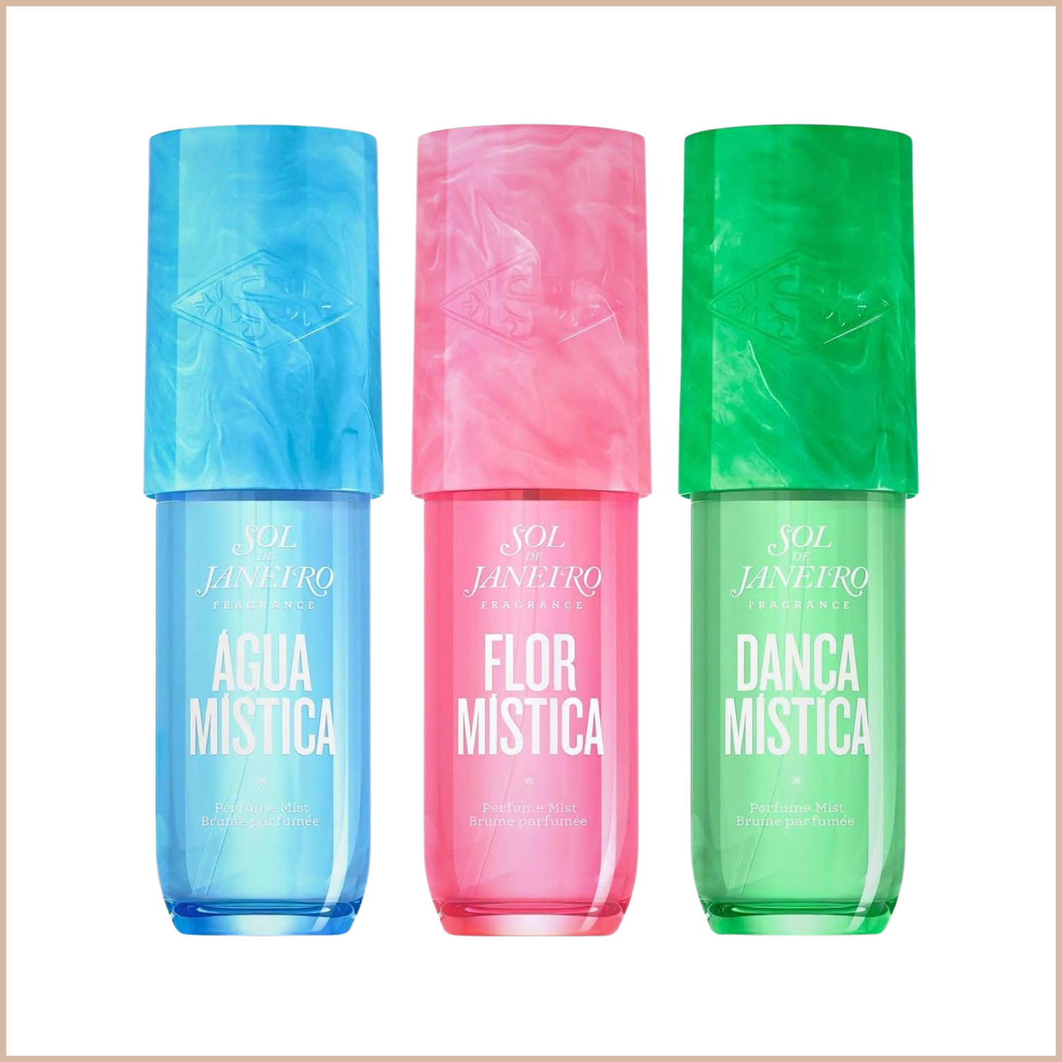 Limited Edition Travel Perfume Mist Set – Agua, Flor & Dança Mística (3-Piece)